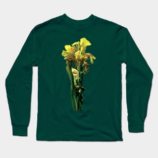 Cannas - Closeup of Yellow Canna Long Sleeve T-Shirt